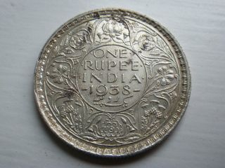 India 1938 One Rupee (gvf - Aef) Rare Date