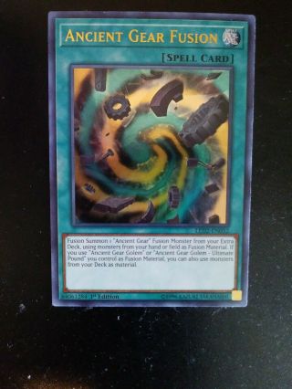 Yugioh Ancient Gear Fusion LED2 - EN032 Ultra Rare Unlimited Edition 3