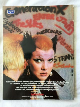 1988 - THE PUNK ROCK EXPLOSION by CAROLINE COON - - RARE 3