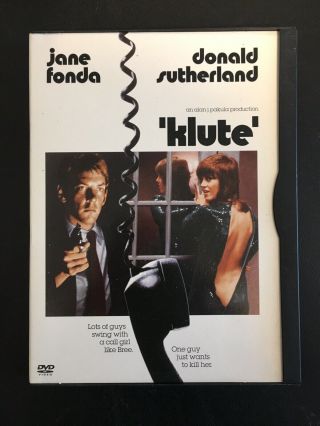 Rare Oop Klute (wb Dvd 2002 Widescreen) Jane Fonda Donald Sutherland