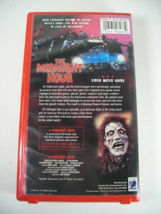 The Midnight Hour Collector ' s Edition VHS Tape - Red Clamshell RARE Horror Cult 2