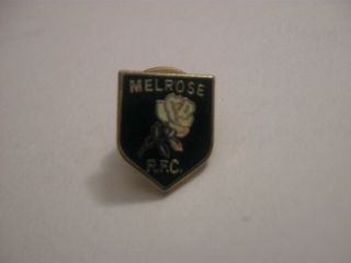 Rare Old Melrose Rugby Union Football Club Enamel Press Pin Badge (cs)