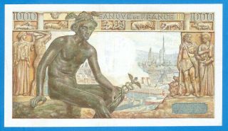 France 1000 Francs 1943 Sries M2830 Rare 2