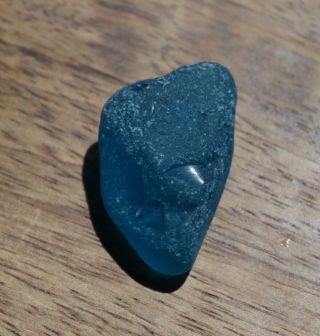 RARE,  ELECTRIC BLUE XL & FROSTY SEAGLASS NUGGET FROM THE SEA OF JAPAN,  RUSSIA 5