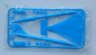 Vintage Rare Airplane Bac Sud Concorde R&l Mexican Cereal Toy On Frame Blue