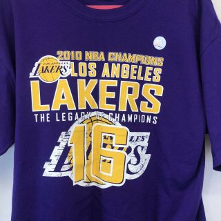 Vintage 2010 Los Angeles Lakers Nba World Champions Graphic T - Shirt Rare Large L