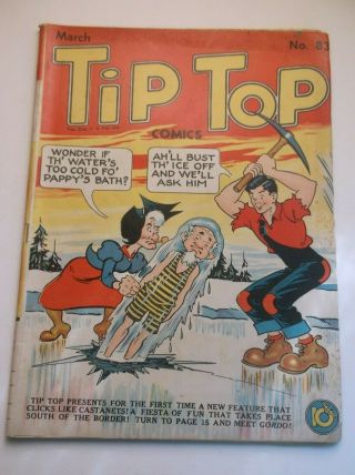 United Feature Syndicate Inc.  : Tip Top Comics 83,  Rare Golden Age,  1942,  Vg -