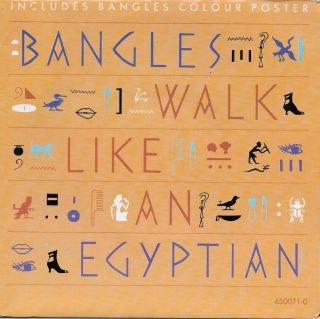 The Bangles Walk Like An Egyptian Rare Uk Import 45 With Poster Picsleeve