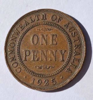 Australian Penny 1925 Coin Australia Rare