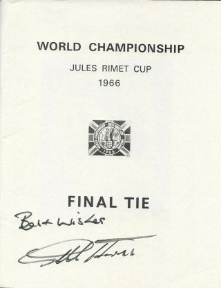 Very Rare Signed England 1966 World Cup Final Programme Hurst Peters Hunt Ball 2