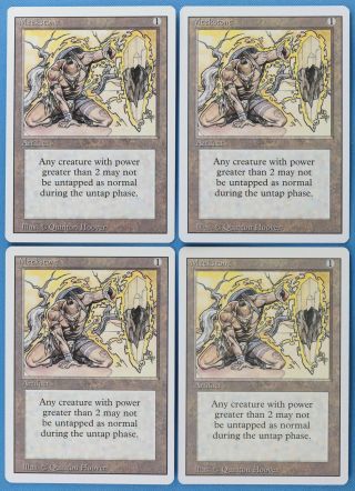 Meekstone [4x X4] Revised Nm - M Artifact Rare Magic Mtg Cards (79142) Abugames