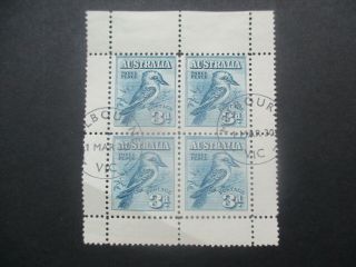 Pre Decimal Stamps: Kookaburra Mini Sheet Fine Creased - Rare (c73)