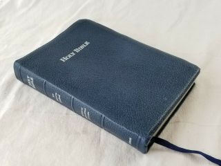 Rare American Standard Bible 1985 Leather Nasb Holy Red Letter Blue