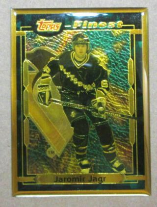 1994 - 95 Topps Finest 1 Jaromir Jagr Pens Bronze Metal Card Rare (ref 49185)