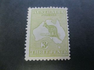 Kangaroo Stamps: 3d Olive St Watermark - Rare (c51)