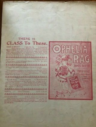 SCOTT JOPLIN: MAPLE LEAF RAG,  1899.  Rare Ragtime sheet music 2
