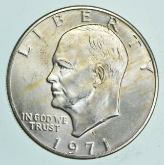 Specially Minted - S Mark - 1971 - S 40 Eisenhower Silver Dollar - Rare 456