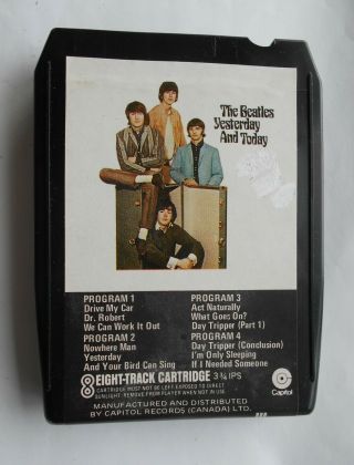 The Beatles Yesterday And Today Canada 8 Track Tape Cartridge Mega Rare