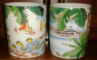 Rare Tiffany & Co.  Set Of 2 Coffee Tea Mug Cup Achievers 