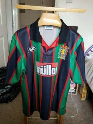 Rare Old Aston Villa Away 1993 Football Shirt Size Xtr Large