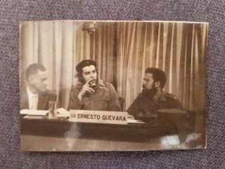 Rare Cuba Leader Revolution Che Guevara Tv Conference Photo 1959