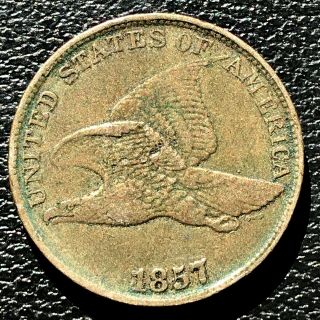 1857 Flying Eagle Cent 1c One Cent Xf Rare 16064