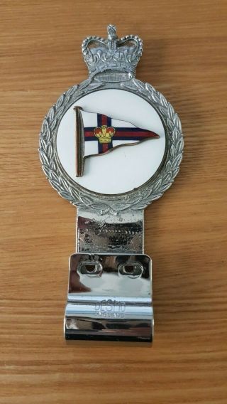 Very Rare (royal Dorset Yacht Club) Large Car Grille Badge (c 60`s)