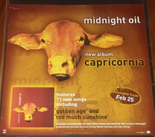 MIDNIGHT OIL:Capricornia RARE 2 x Aussie/OZ in - store PROMO Poster 2