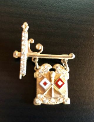 RARE Signal Corp Sweetheart Earrings & Matching Pin from HONG KONG 3