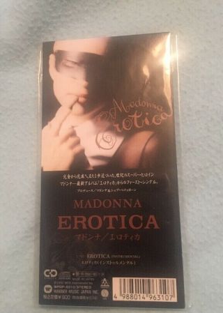 Madonna Erotica Rare Japan 3” Cd Single Longbox Snap Pack