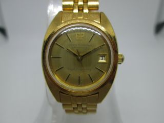 Rare Girard Perregaux Gyromatic High Frequency Date Goldplated Ladies Watch