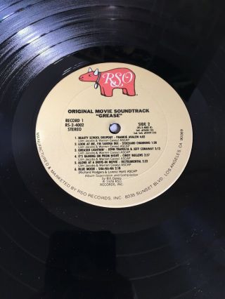 GREASE MOVIE SOUNDTRACK LP 1978 - Inner Rare Insert - Vinyl Record 2LPs EX Cond 5