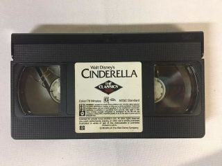 VHS Walt Disney ' s Cinderella Black Diamond Classic Animated VHS,  1988 RARE 410 4