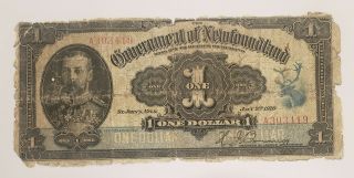 Newfoundland Dollar 1920 Banknote Rare