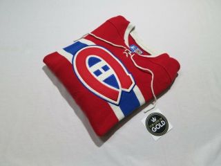 Rare Vintage Montreal Canadiens Starter Knit Jersey Sweater Red Blue Jersey
