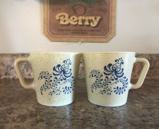 2 Pyrex Homestead 10 Oz Mug Coffee Cup 1410 Extremely Rare And Hard To Find
