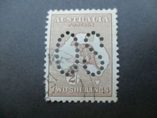 Kangaroo Stamps: Large Perf Os - Rare (f235)