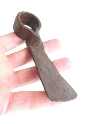 ANTIQUE 18th C.  Wrought Iron Blacksmith Made HOE GRUBBER DIBBLE Old Plant RARE 5