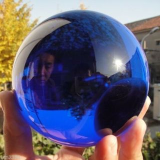 100mm,  Stand Huge Rare Natural Quartz Blue Magic Crystal Healing Ball Sphere