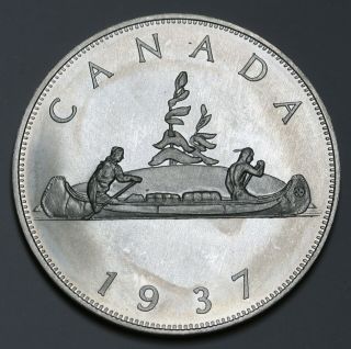 1937 Canada Dollar X 15 Sterling Silver Coin Edward Viii Rare