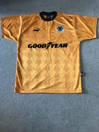 Wolves Football Shirt Wolverhampton Wanderers Rare Puma Training Top L