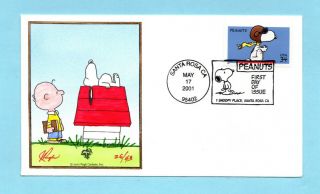 U.  S.  Fdc 3507 Rare Pugh Cachet - The Peanuts Comic Strip Stamp