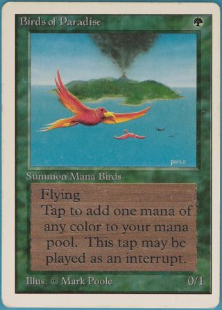 Birds Of Paradise Unlimited Heavily Pld Green Rare Magic Card (35258) Abugames