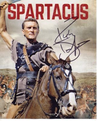 Kirk Douglas Spartacus Hollywood Legend Rare Signed 8x10 Photo With
