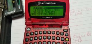 Rare Red Motorola Pager Talkabout Skytel Fast
