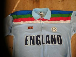 Rare 1992 England World Cup Cricket Shirt M Medium 8