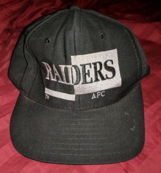 1990s Ajd Los Angeles La Oakland Raiders Snapback Hat Cap Nfl Vintage Rare Htf