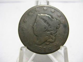 Extremely Very Very Rare 1818 G/vg Large Cent Nmf132