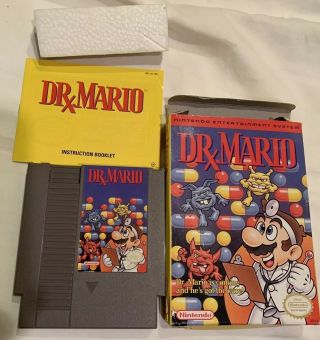 Dr.  Mario Nintendo Nes Game Cib Complete Rare