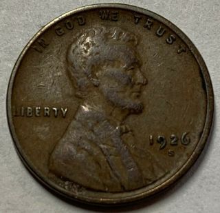1926 S Lincoln Wheat Penny Cent Rare Better Date Pq